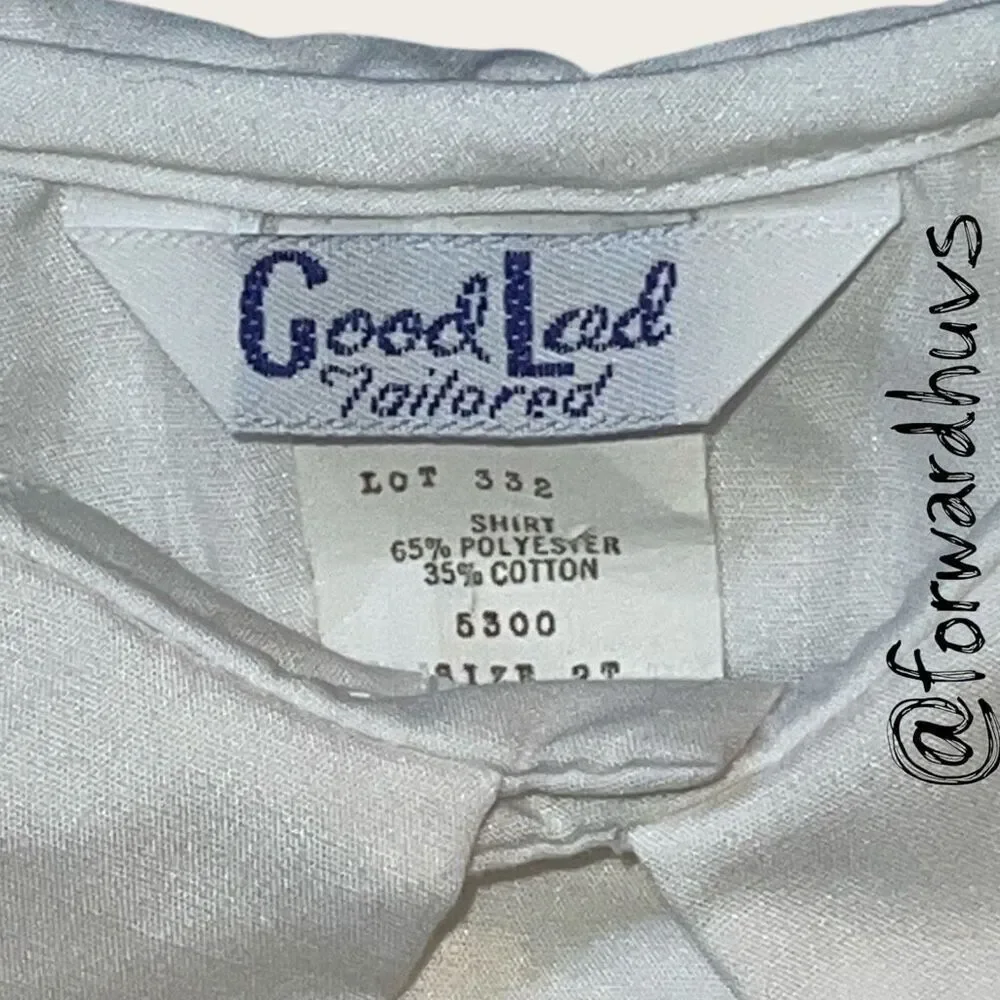 Good Lad Tailored 2-Piece Toddler Set – Size 3T – White – Vintage